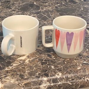 Bundle of 2 Starbucks Ceramic Coffee and Tea Mugs EUC